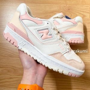 🌸🌼 new balance 550 white pink retro classic shoes